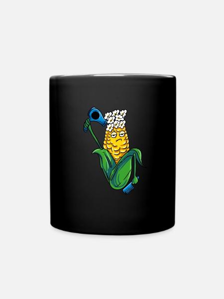 Lustiges Bauer Friseur Mais Geschenkidee - Tasse einfarbig - Schwarz