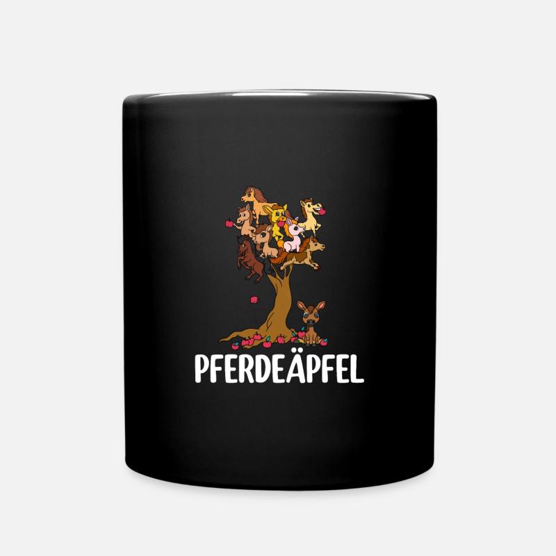 Pferdeäpfel Landwirtschaft Lustig Geschenkidee - Tasse einfarbig - Schwarz