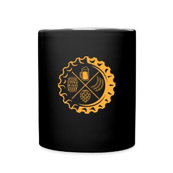 Craftbier Bier Feier Party Biertrinker - Tasse einfarbig - Schwarz - Vorne