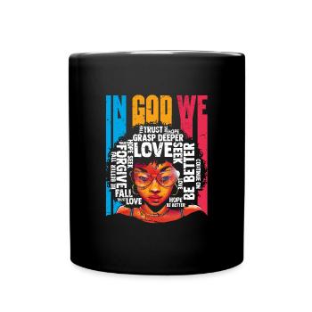Trust in God Love Preserve Fatih Forgive - Full Colour Mug - black - Front