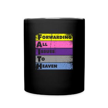 Forwarding all problems to the sky - Full Colour Mug - black - Front