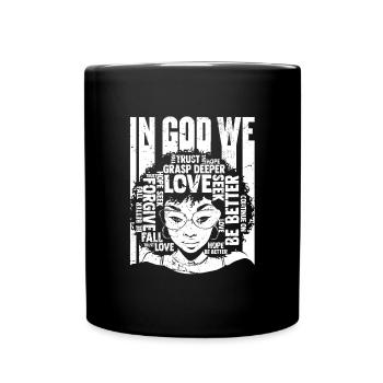 Auf Gott Vertrauen Liebe Bewahren Erfassen - Tasse einfarbig - Schwarz - Vorne
