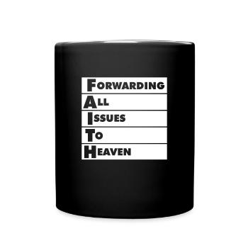 Transmettre tous les problèmes vers le ciel - Mug uni - noir - Devant