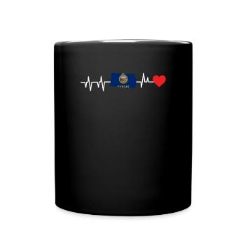 Kansas herzschlag geschenk - Tasse einfarbig - Schwarz - Vorne