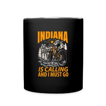 Indiana reisen geschenk - Tasse einfarbig - Schwarz - Vorne