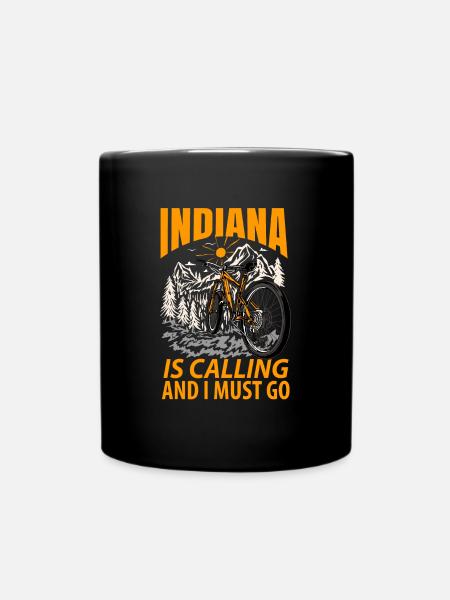 Indiana reisen geschenk - Tasse einfarbig - Schwarz