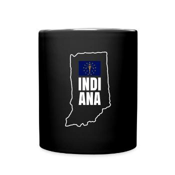 Indiana haus geschenk - Tasse einfarbig - Schwarz - Vorne