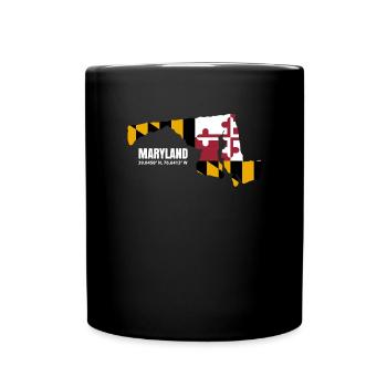 Beautiful Maryland gift - Full Colour Mug - black - Front