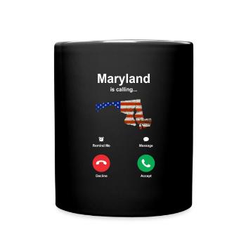 Visit Maryland Gift - Full Colour Mug - black - Front