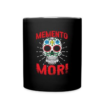 Memento Mori No Mercy Quotes Death Latin - Full Colour Mug - black - Front