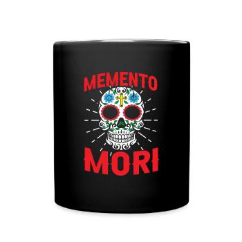 Memento Mori No Mercy cite death latin - Mug uni - noir - Devant