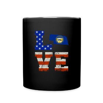 Liebes nebraska geschenk - Tasse einfarbig - Schwarz - Vorne
