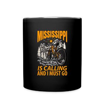 Travel Mississippi Gift - Full Colour Mug - black - Front