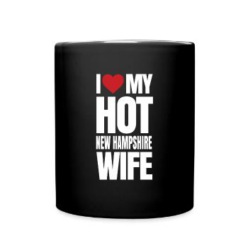 New Hampshire Wife Gift - Full Colour Mug - black - Front