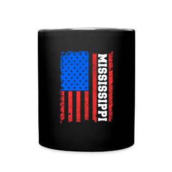 Flags gift Mississippis Usa - Full Colour Mug - black - Front