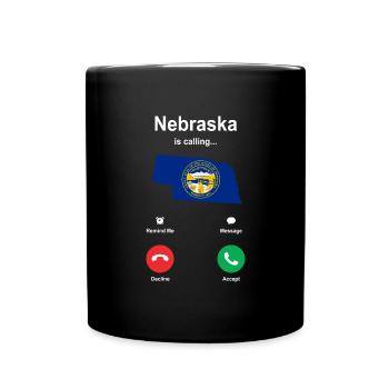 Besuch Nebraska Geschenk - Tasse einfarbig - Schwarz - Vorne