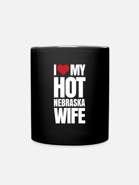 Nebraska ehefrau geschenk - Tasse einfarbig - Schwarz