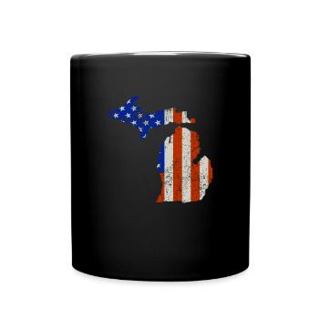 Michigan Home Us drapeau cadeau - Mug uni - noir - Devant