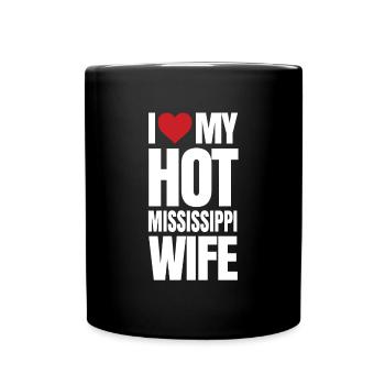 Mississippi wife gift - Full Colour Mug - black - Front
