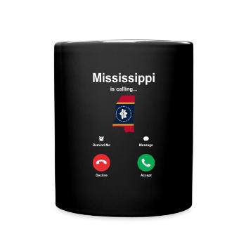 Visit to Mississippi Gift - Full Colour Mug - black - Front