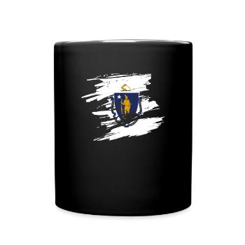 Massachusetts Home Pride Geschenk - Tasse einfarbig - Schwarz - Vorne