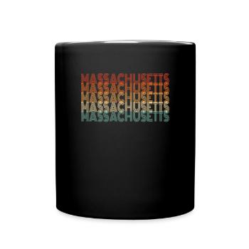 Visit To Massachusetts Gift - Full Colour Mug - black - Front