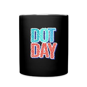 International Dot Day Punkte Punkt - Tasse einfarbig - Schwarz - Vorne