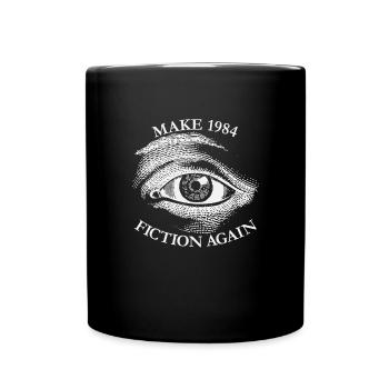 Machen Sie 1984 wieder libert�r orwellian 1984 - Tasse einfarbig - Schwarz - Vorne