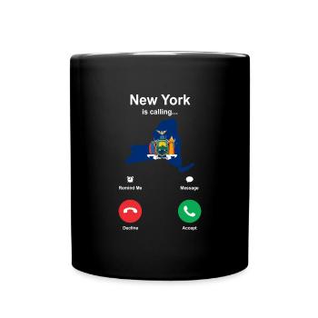 Travel New York Gift - Full Colour Mug - black - Front