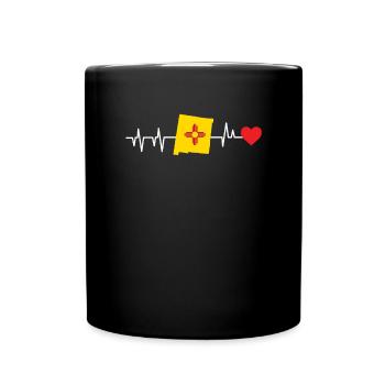 New Mexico heartbeat gift - Full Colour Mug - black - Front