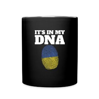 Es ist in meiner DNA -Ukraine -Flagge Ukraine -Fin - Tasse einfarbig - Schwarz - Vorne