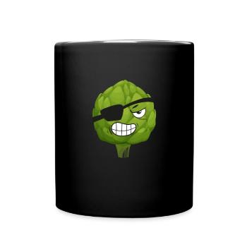 Artichauts Pirate Légumes - Mug uni - noir - Devant