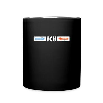 Verkehrsschilder Verkehrszeichen Fahrschule Spruch - Tasse einfarbig - Schwarz - Vorne