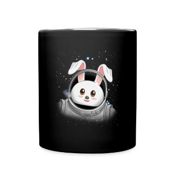 Kaninchen Astronaut Space Astronaut Osterhase - Tasse einfarbig - Schwarz - Vorne