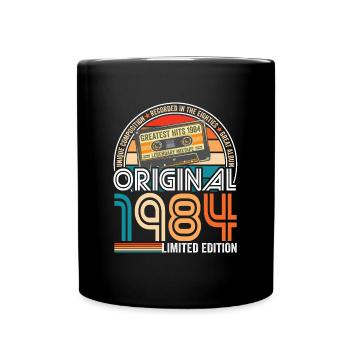 Birthday 1984 Retro Vintage Cassette Tape - Full Colour Mug - black - Front