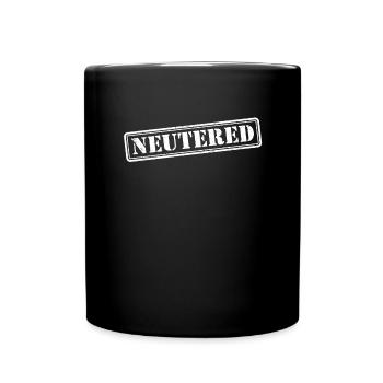 Kastrierter Stempel lustiger Herren Vasektomie Ges - Tasse einfarbig - Schwarz - Vorne