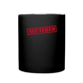 Kastrierter Stempel lustiger Herren Vasektomie Ges - Tasse einfarbig - Schwarz - Vorne