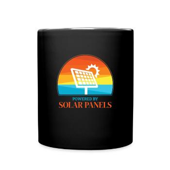 Powered by Solar Panels Photovoltaics - Full Colour Mug - black - Front
