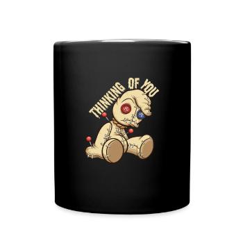 Thinking Of You Voodoo Puppe Voodoo - Tasse einfarbig - Schwarz - Vorne