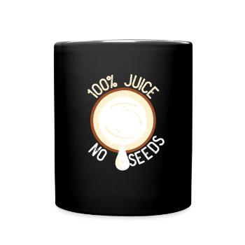 100% Saft Keine Samen Kokosnuss -M�nner -Vasektomi - Tasse einfarbig - Schwarz - Vorne