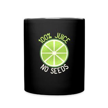 100% Saft Keine Samen Kalk M�nner Vasektomie Gesch - Tasse einfarbig - Schwarz - Vorne
