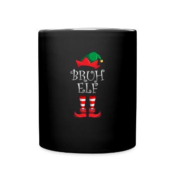 Bruh elf passende Familie Weihnachtsfeier bruh Elf - Tasse einfarbig - Schwarz - Vorne