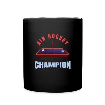 Air Hockey Champion Airhockey Spielhalle - Tasse einfarbig - Schwarz - Vorne