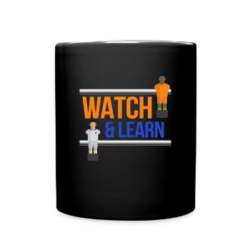 Watch and Learn Rotary Football Kickers - Full Colour Mug - black - Front