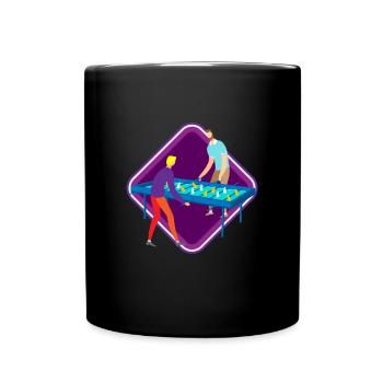 Table football player Rotary football Foosball - Full Colour Mug - black - Front