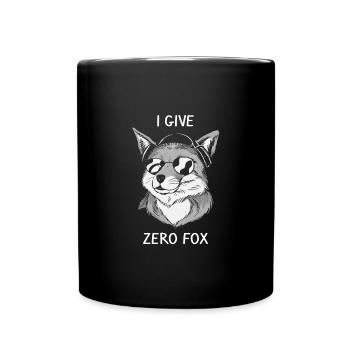 i give zero fox dj fuchs - Tasse einfarbig - Schwarz - Vorne