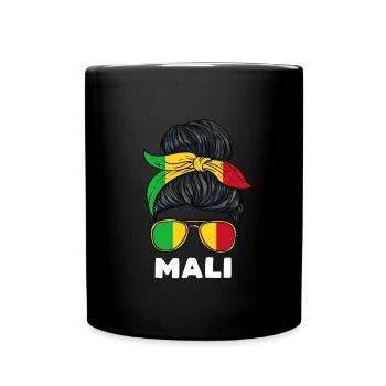 Mali Mädchen - Tasse einfarbig - Schwarz - Vorne