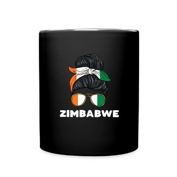 Simbabwe Mädchen - Tasse einfarbig - Schwarz - Vorne
