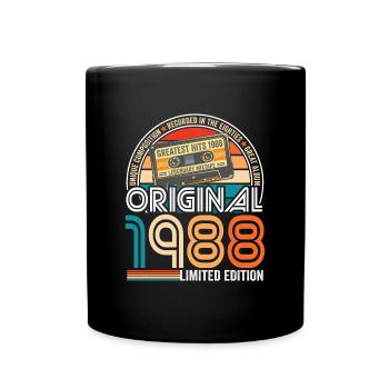 Anniversaire 1988 Vintage cassette vintage 1988 - Mug uni - noir - Devant