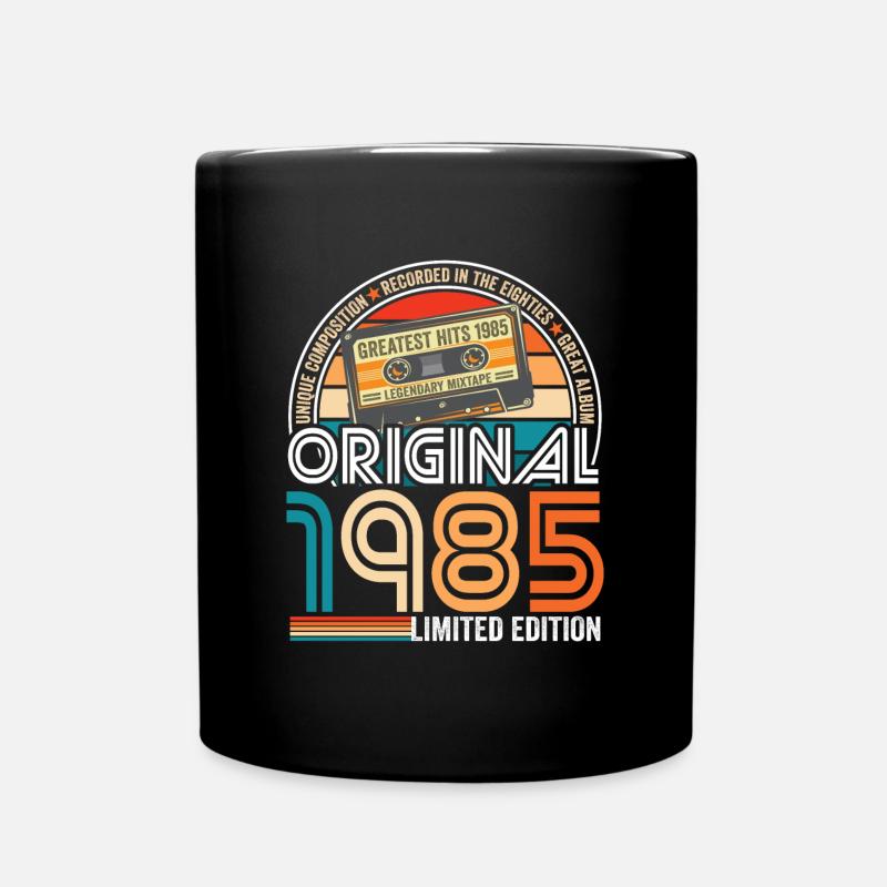 Anniversaire 1985 Cassette vintage vintage 1985 - Mug uni - noir